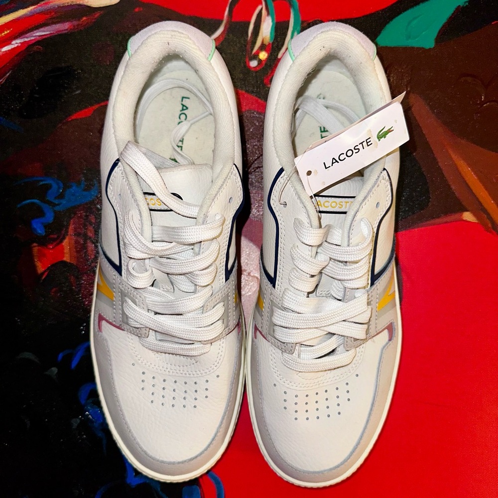 Lacoste running shoes in Burgundy cream size 9.5